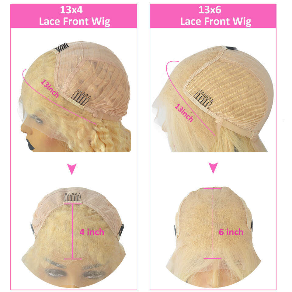 13x6 Ash Blonde Ombre Human Wig 180 Density Body Wave Brazilian Remy Hair Front Preplucked Transparent Lace Wigs