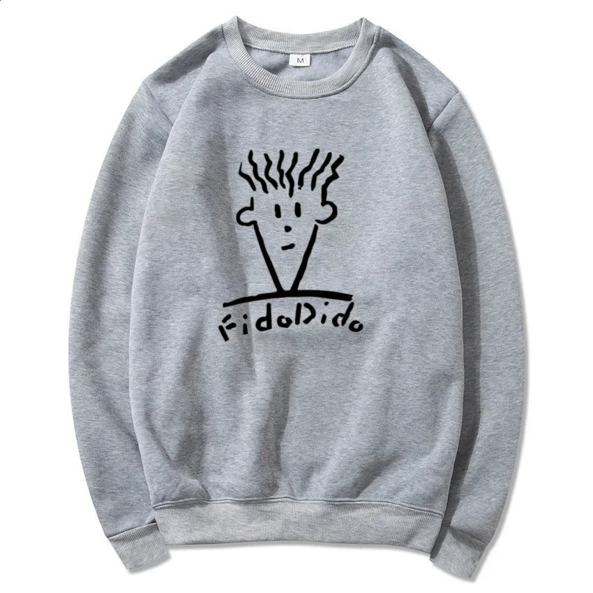 Autumn and Winter Casual Fashion Round Neck Sweatshirt Printed Streetwear Mens Fido Dido Drink Clothes 240918