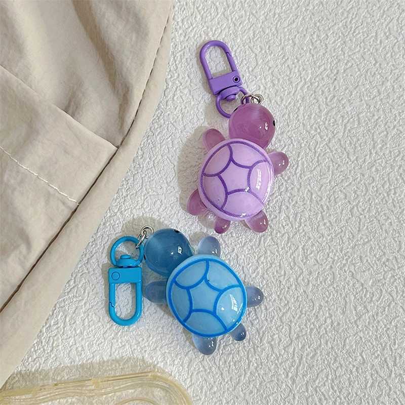 Cartoon Luminous Colored Turtle Pendant Keychain Backpack Hangings Decoration GiftsX240919