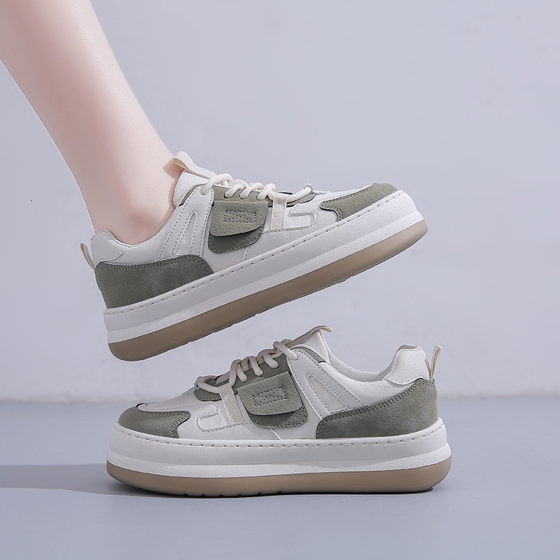 Little White for Women 2023 Autumn New Collection Board Korean Edition Ins Trendy Sports Thick Bottom Big Head Bread Shoes 321