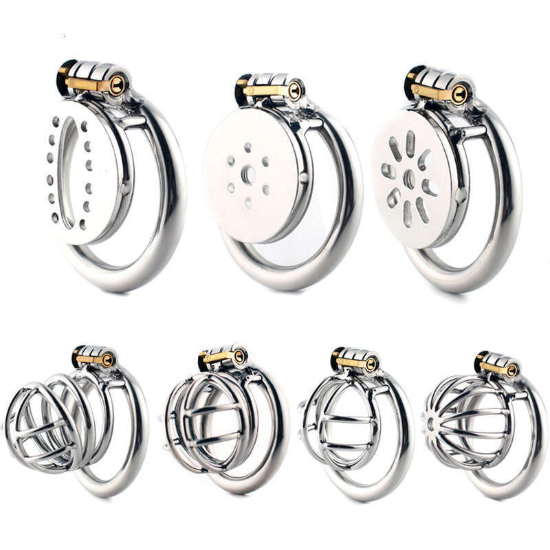 flat chastity cage metal male chastity device steel penis cage for men bdsm bondage penis cage sex toys for couples