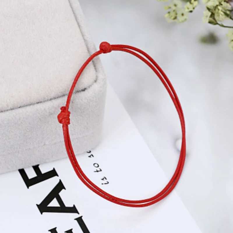 Rope Anklet Black White Red Color Adjustable Classic Men Women Summer Barefoot Adjustable And Versatile Couple Bracelets Y240920
