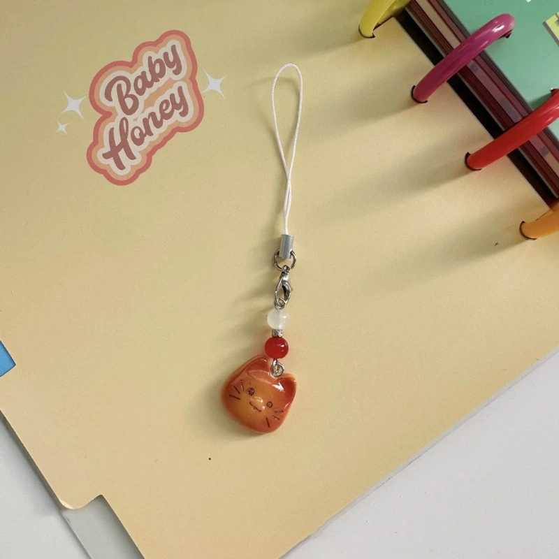 Cartoon Bead Charm Pendant Chain Phone Strap Pocket Keychain Strap Hangings Decoration for Key Bag PurseX240919