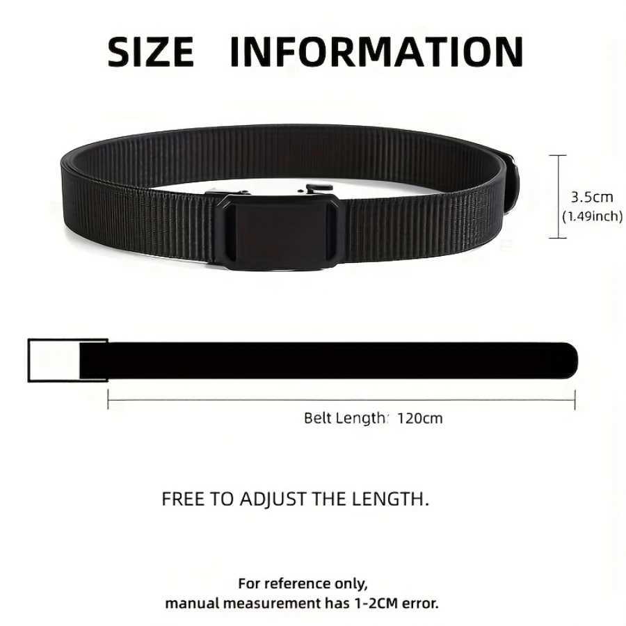 New automatic buckle straps canvas tactical workwear casual outdoor military training pants straps W240920