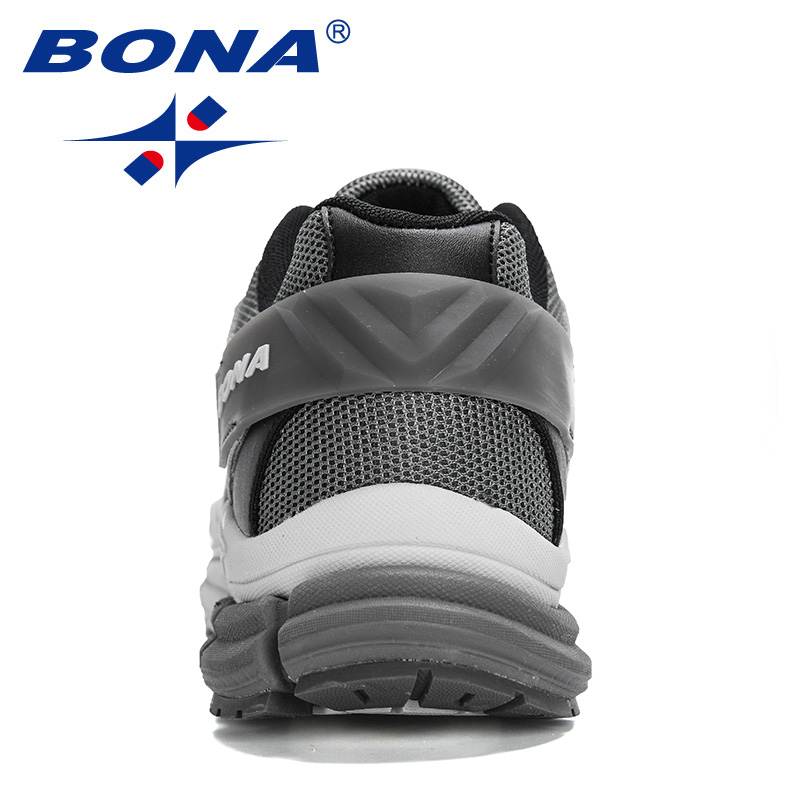 New BONA Designers Action Leather Mesh Men New Running Sneakers Trainers Lightweight Antiskid Outdoor Walking Shoes Man 10e6