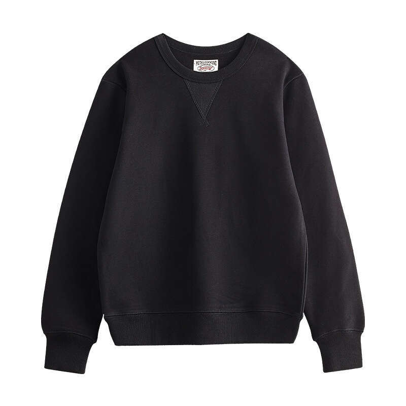 Amekhaki Thick Velvet Pullover Round Neck Long Sleeved Base Shirt Men's And Women's Hoodies