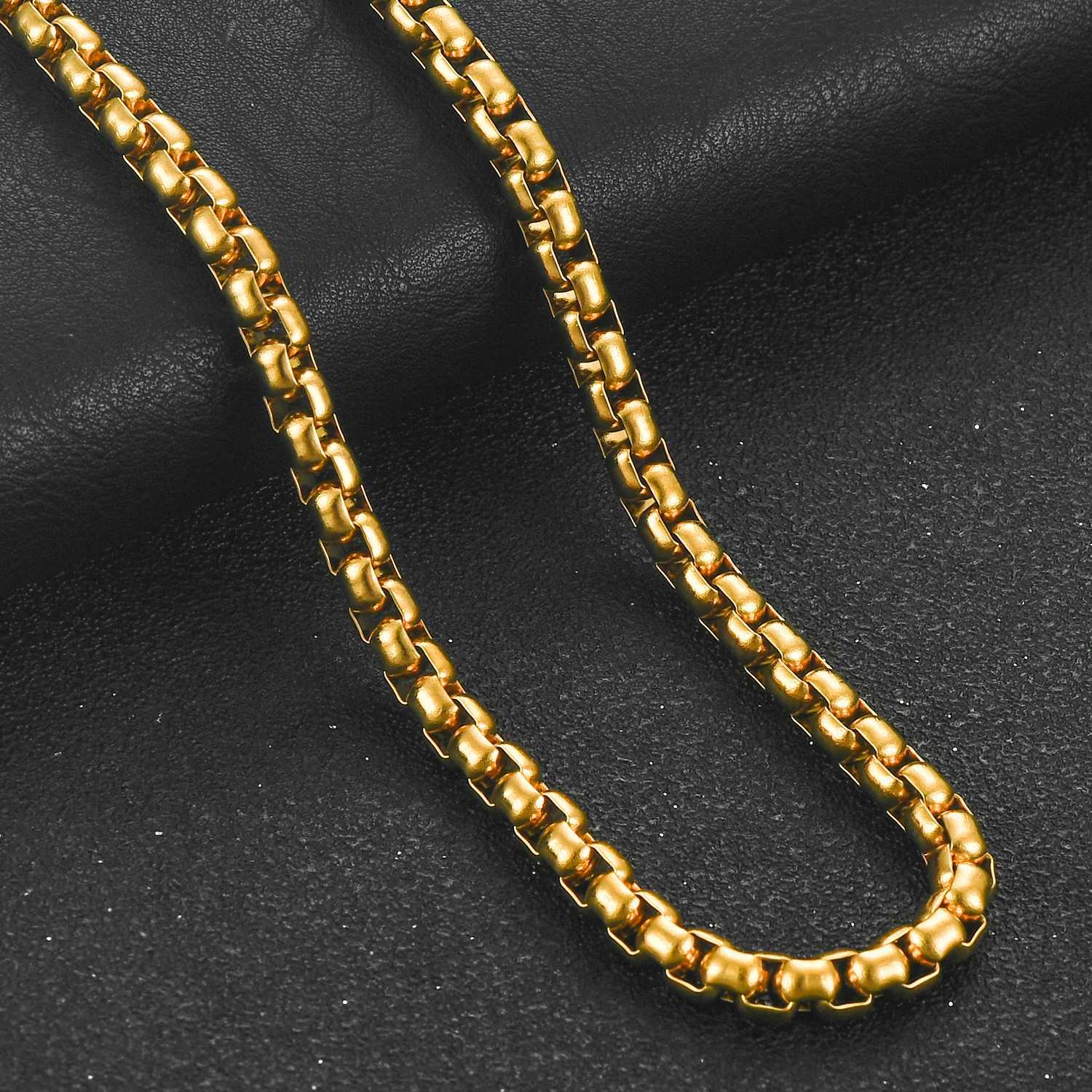 2/3/4/5mm Box Chain Fashion Stainless Stee Chain Men Necklace Pendant Necklace Jewelry Gift For WomenX240919
