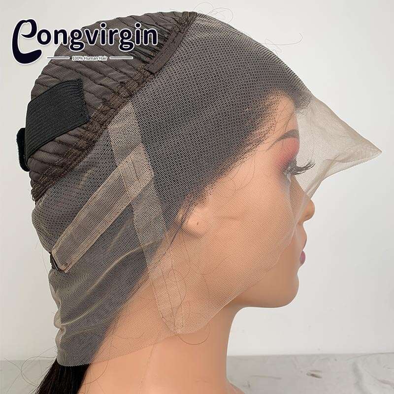 Kinky 360 Full HD Lace Frontal Wigs 250% Yaki Straight Human Hair Wig 30 38 Inches High Ponytail On Sale