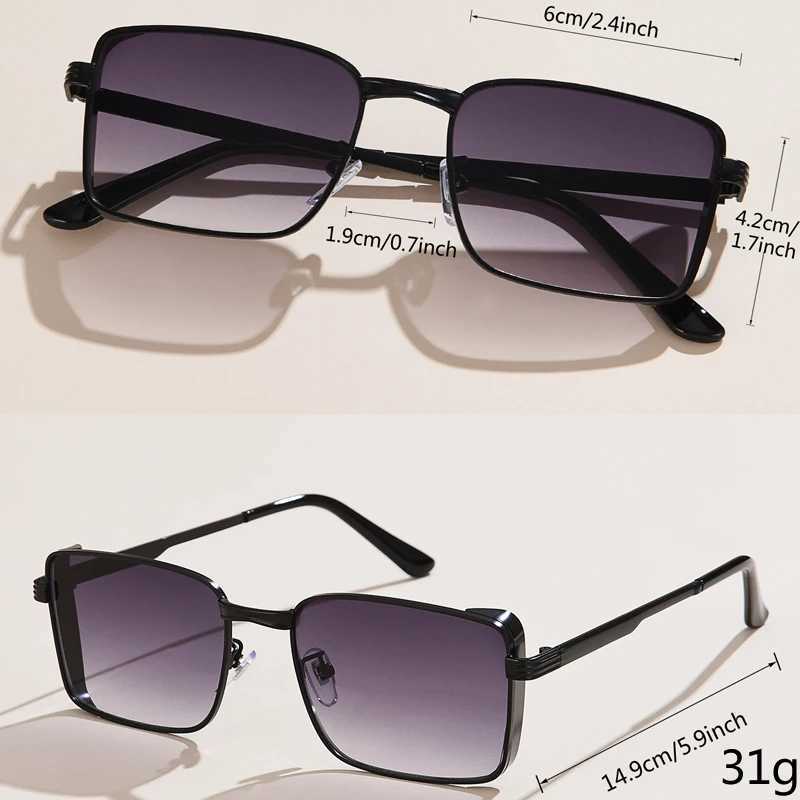 Classic Square Steampunk Sunglasses Luxury Brand Designer Men Women Retro Rectangle Punk Metal Frame Sun Glasses UV400X240920