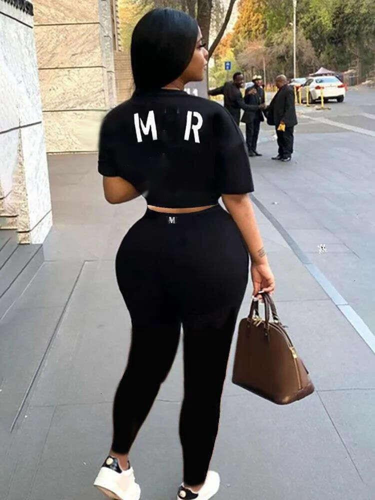 Womens Tracksuits Designer Clothes 2 Pc Set Fall Spring Sports Outfits Printed Letter Short Sleeve T-shirt Two Piece Jogging Suits 920