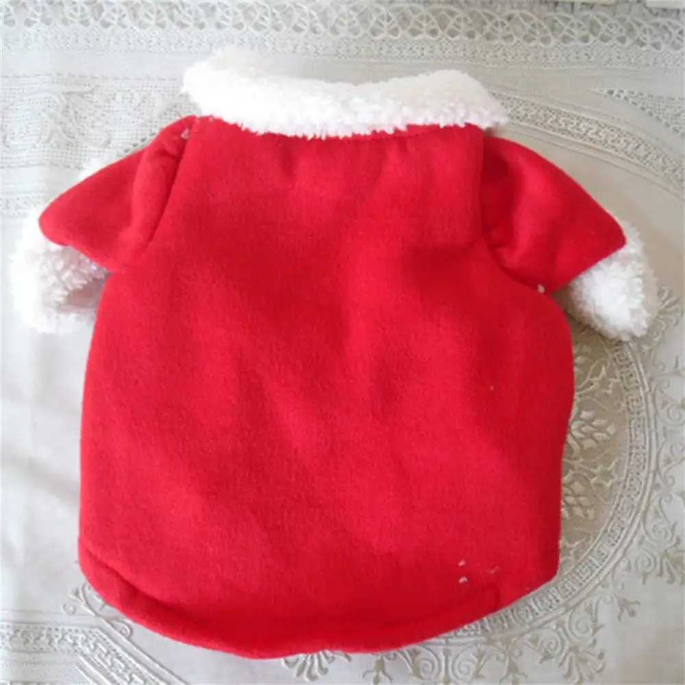 Christmas Pet Cat Clothes Winter Warm Yorkshire Cosplay Suit For Small Dogs Cats Funny Santa Claus Clothing Puppy Kitten CostumeXJ240906