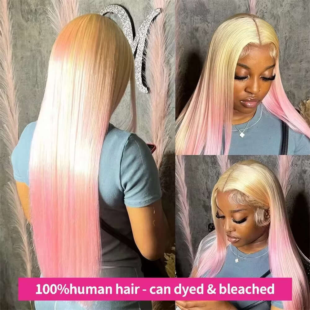 30 32 Inch Straight Blonde 613 Hd 13x6 Transparent Human Hair Wigs 13x4 Lace Frontal Colored Wig For Women