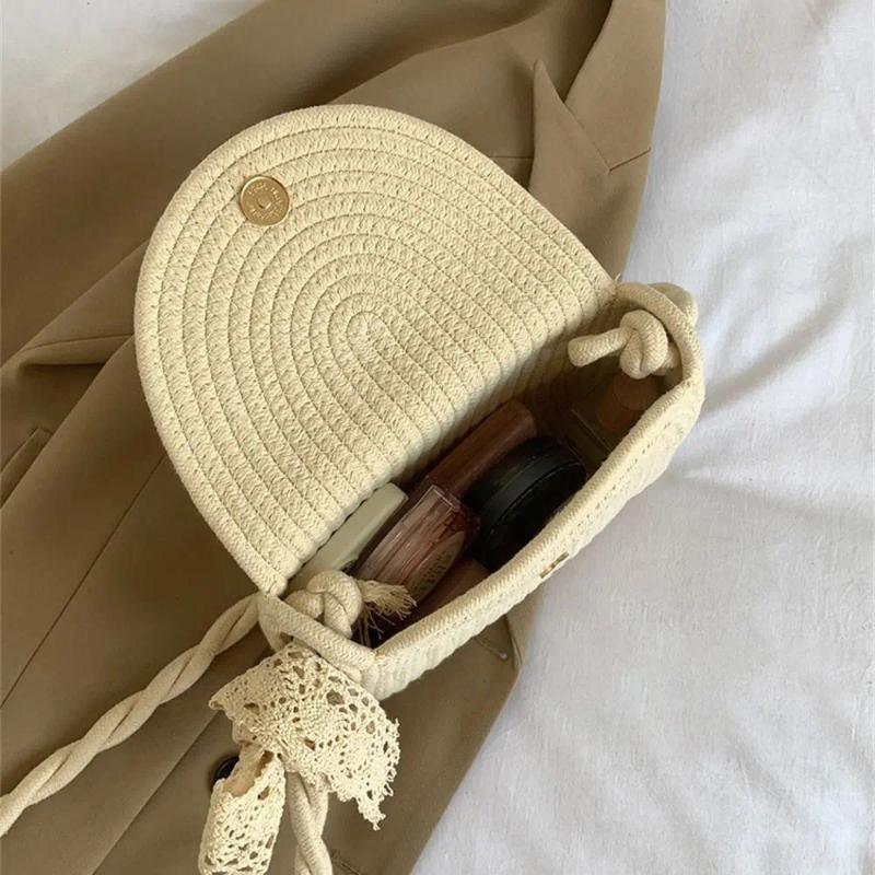 2025 NEW Shoulder Bags Casual Rattan Messenger Bag Large Capacity Handmade Braid Handbags Bohemian Crossbody For Women Girls zhanyishengli