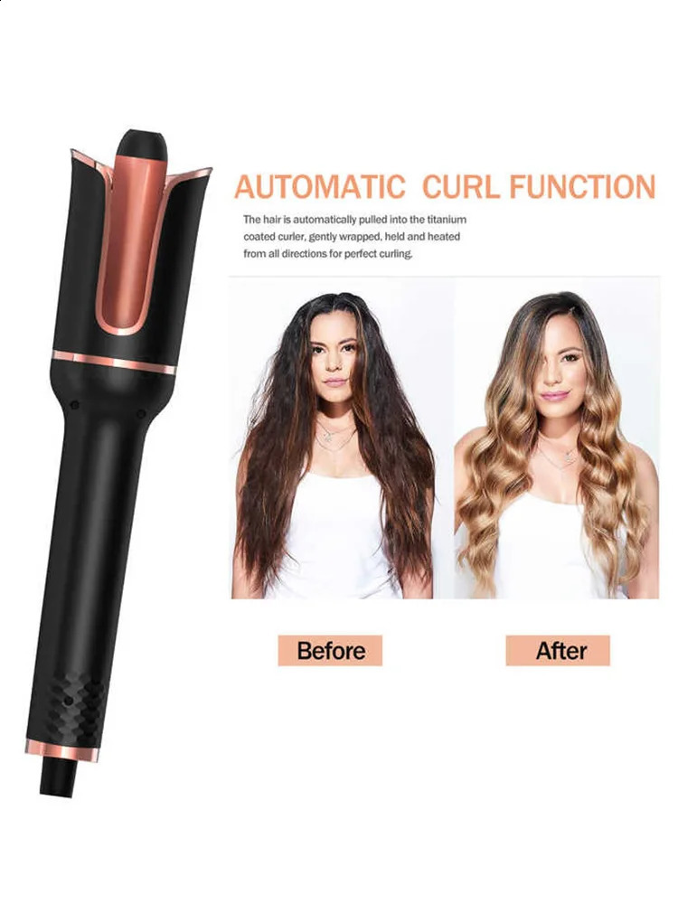 Easy Use Automatic Curler 34W Electric Curler Iron Quick Heating Ceramic Rotating Air Curler Rod Curler 240918