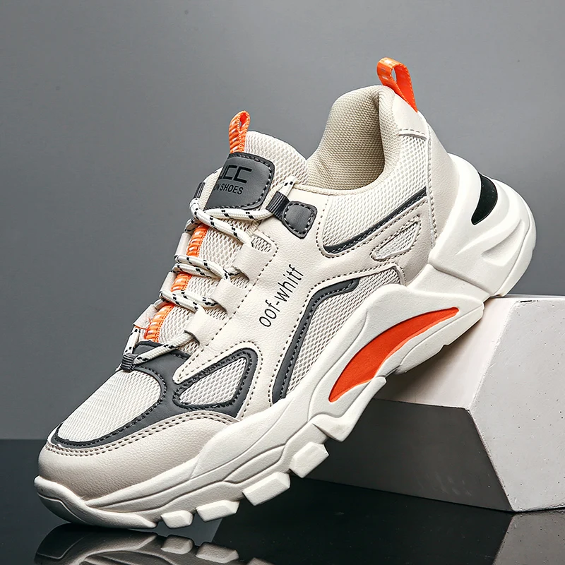 2024 New Men Sneakers Mesh Breathable Outdoor Running Shoes Fashion Casual Tennis Shoes Lightweight Comfortable Male Sport Shoes