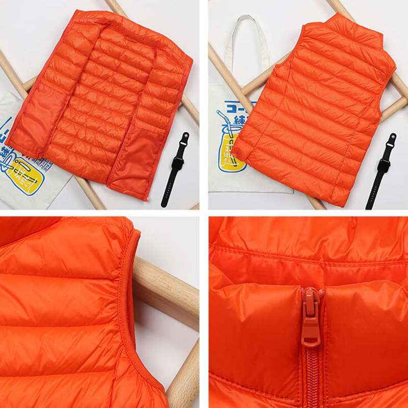 Autumn And Winter Short Ultra-Light Duck Down Windproof Vest Warm Women's Sleeveless Jacket