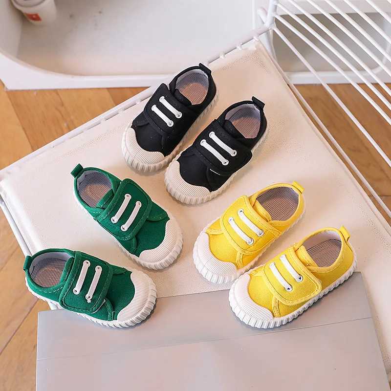Sneakers Kids Coloful Canvas Shoes For Baby Boy Girl Brand Children Breathbale Anti-Slip zapatos Casual Indoors Barefoot Shoes P240920