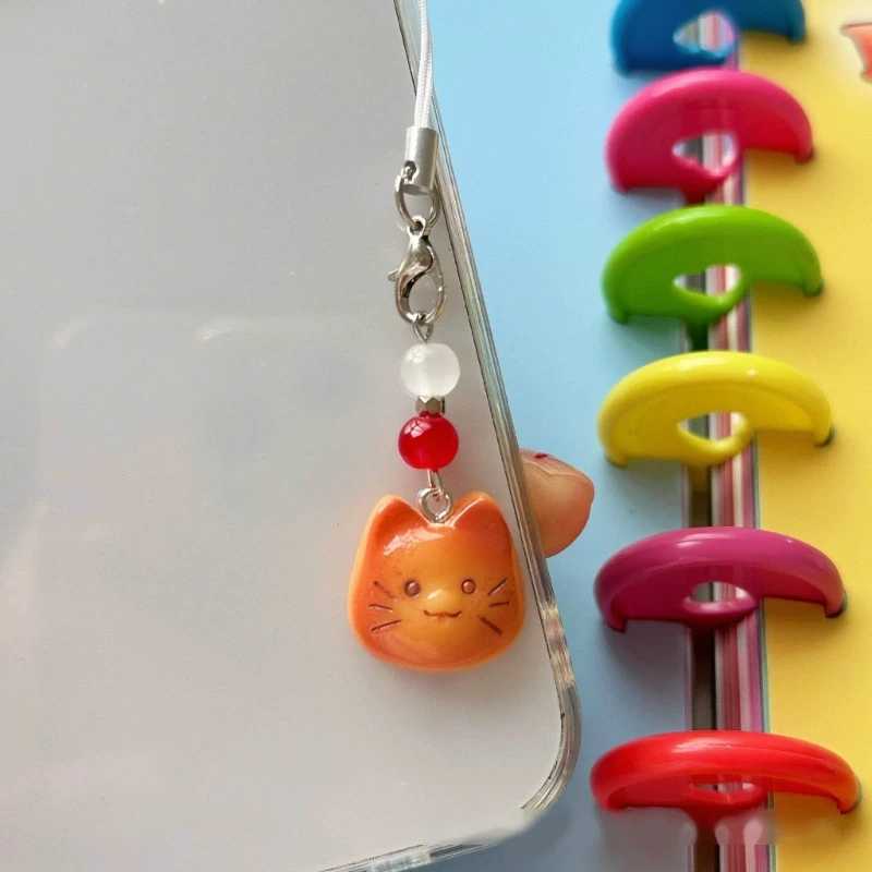 Cartoon Bead Charm Pendant Chain Phone Strap Pocket Keychain Strap Hangings Decoration for Key Bag PurseX240919