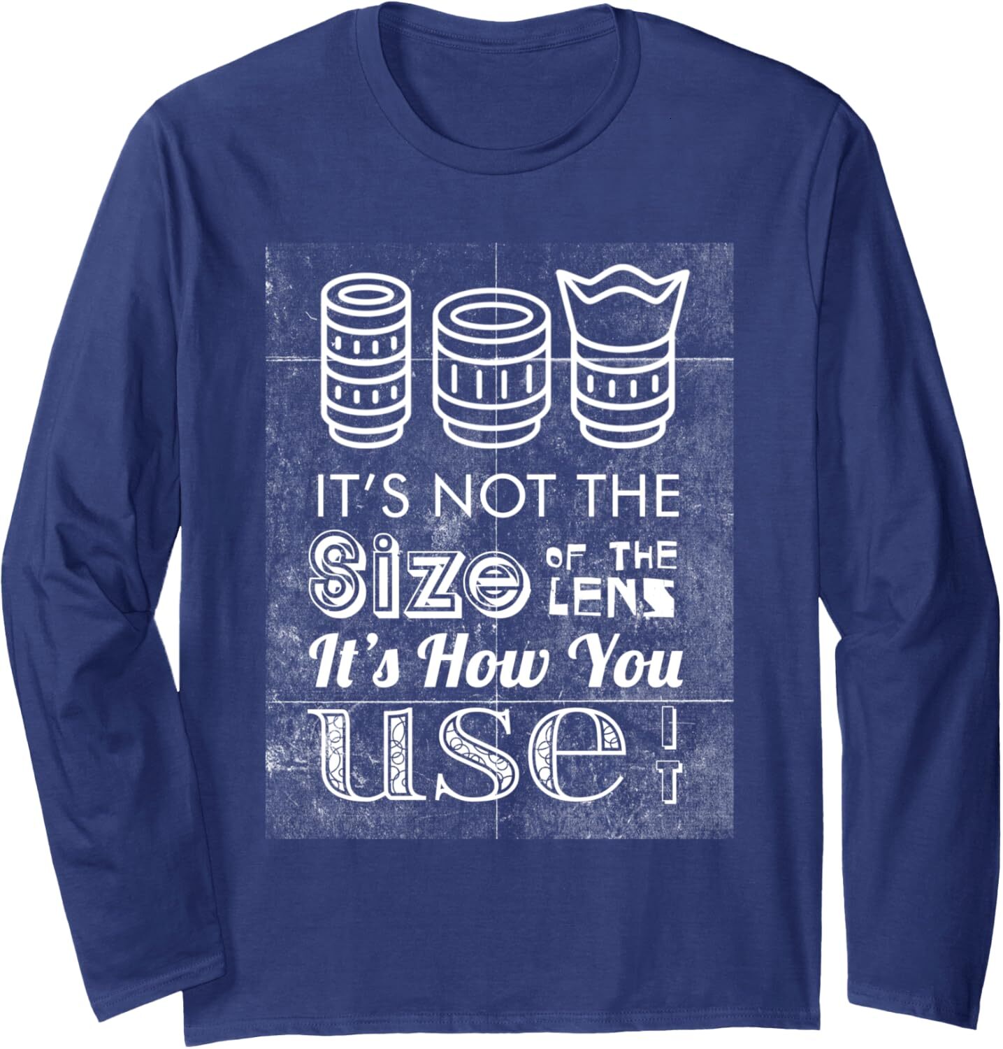 Long Sleeve Shirts for Men sweatshirt Its Not The Size Of Lens - Funny Photographer Gift Long Sleeve Tee Streetwear Casual tops clothes