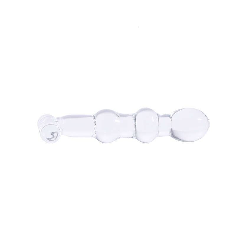 SM prop glass crystal dildo T-shaped three ball anal plug simulation dildo masturbator, female alternative adult product
