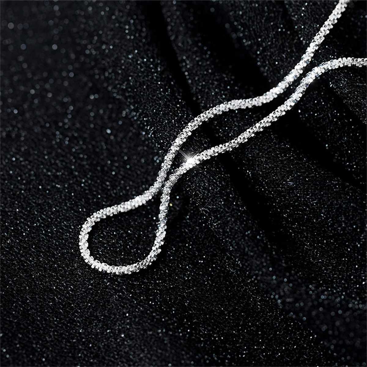 Thin Stamped Minimalist Silver Color Shiny Chains Anklets For Women Girls Friend Foot Jewelry Leg Barefoot Bracelet Accessories Y240920