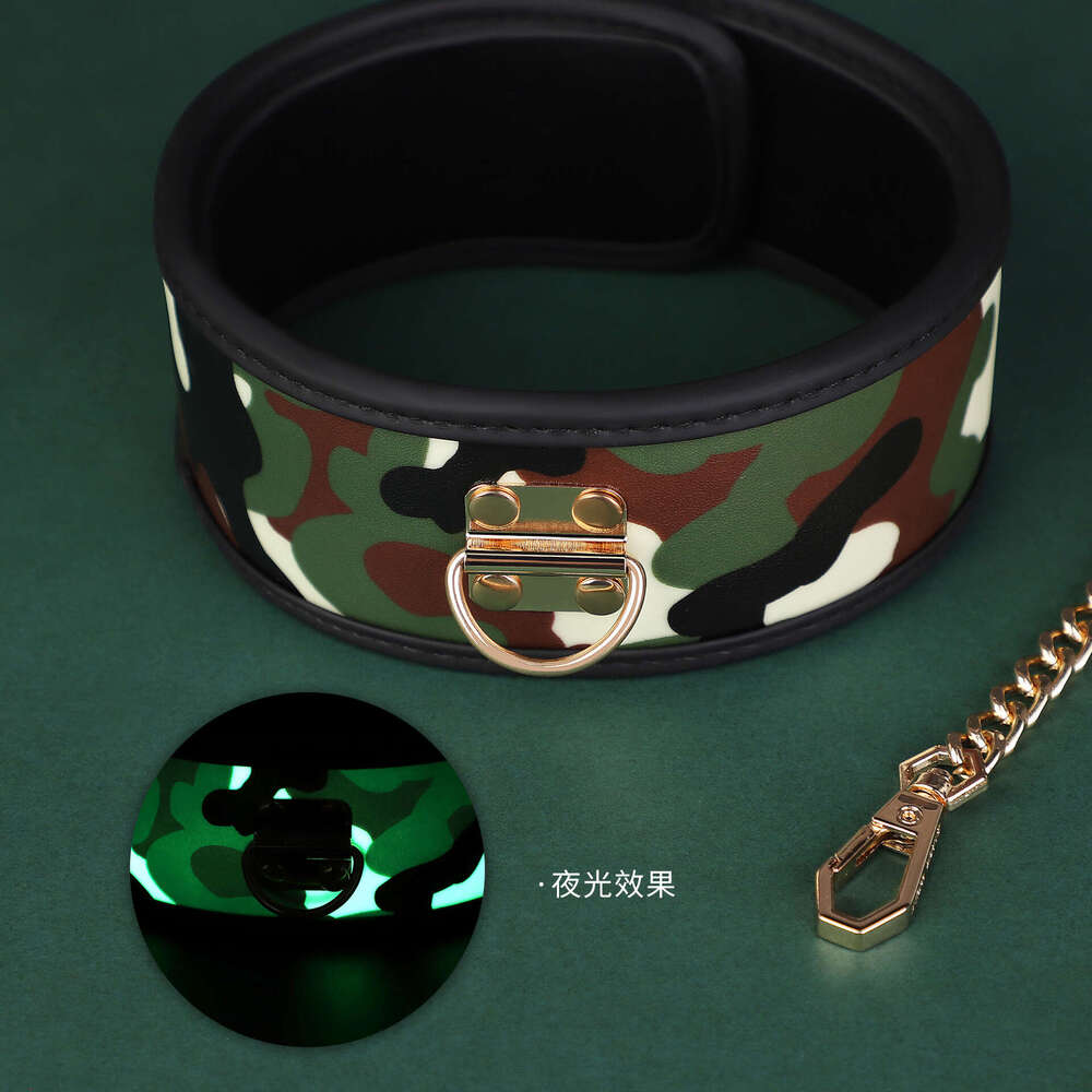 Cross border New SM Sex Props Night Light SM Set Camouflage Sex Handcuffs Training Whip Silicone Mouth Plug Eye Mask