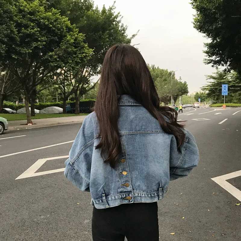 WomenS Jackets Spring and Autumn Vintage Denim Coat Female Korean Version Loose Short Style Net Everything with Top Ins TideX240920