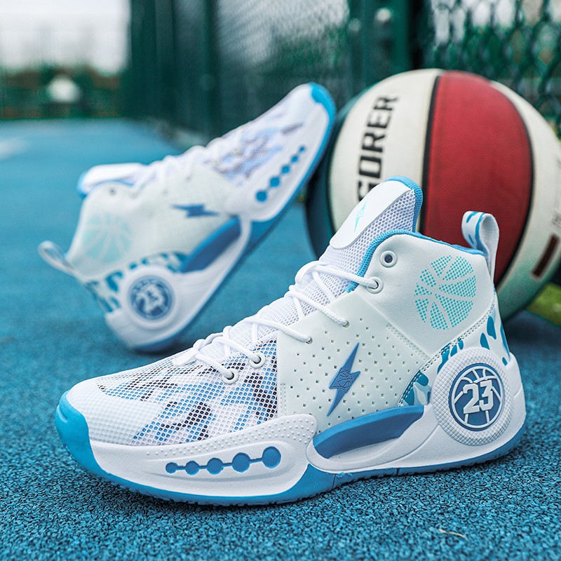 Children's basketball shoes male professional training actual combat shock-absorbing rebound junior high school non-slip sports