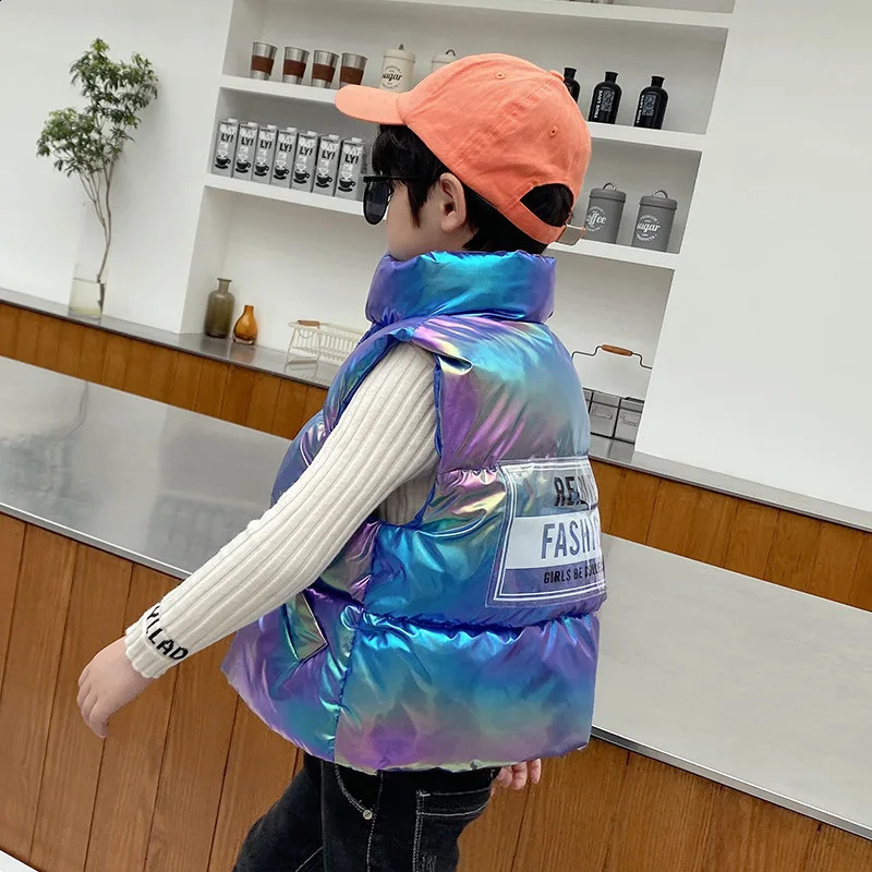 Baby Vests Autumn Winter Kids Windproof Waistcoats Children Fashion Jackets Girls Boys Solid Outerwear 4-10 Years 240913