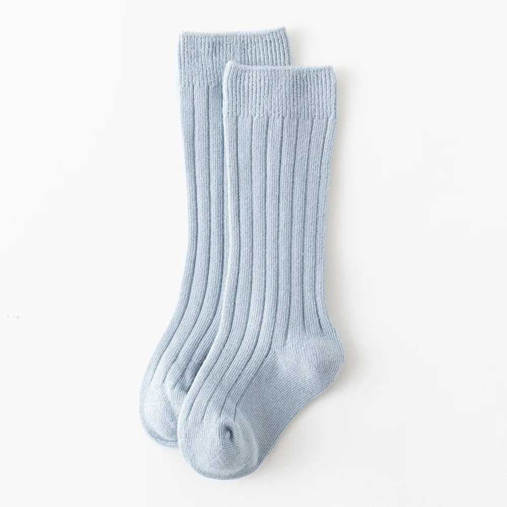 Kids Socks Baby Boys Socks 100% Cotton Infant Girls Socks Solid Kids Knee High Sock Plain Spanish Style Toddler Newborn Sock For 0-4 Years Q240920