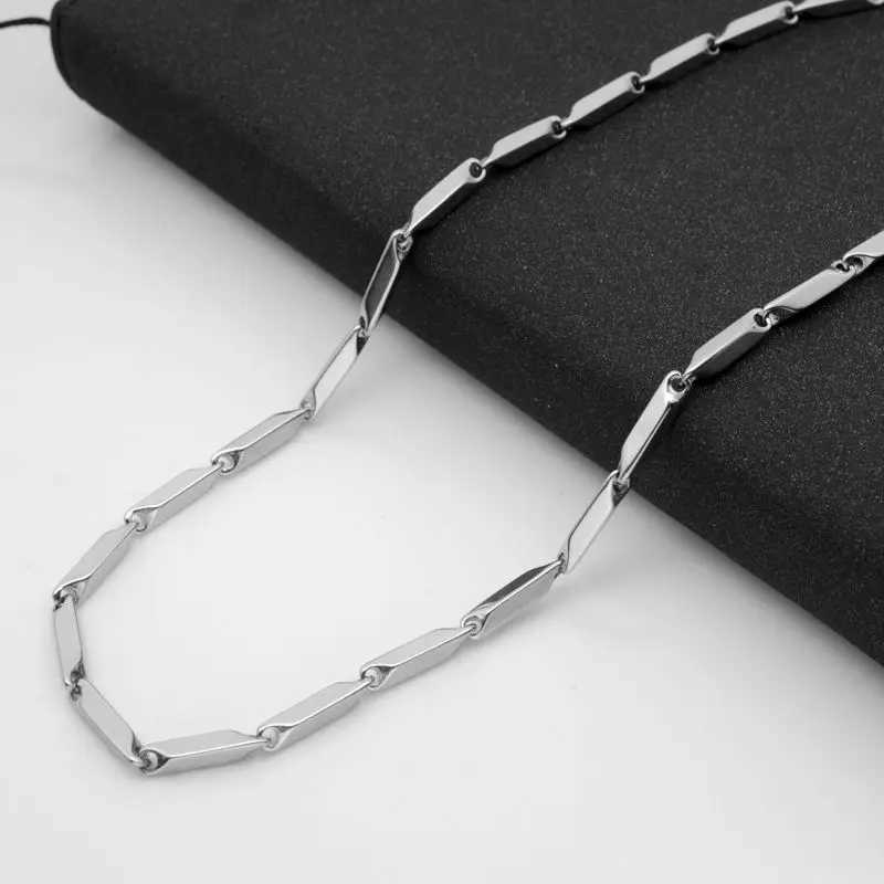 50 60 70 80cm Silver Color Mens Dragon Box Bead Snake Long Stainless Steel Necklace Chain For Pendant Women Jewelry AccessoriesX240919