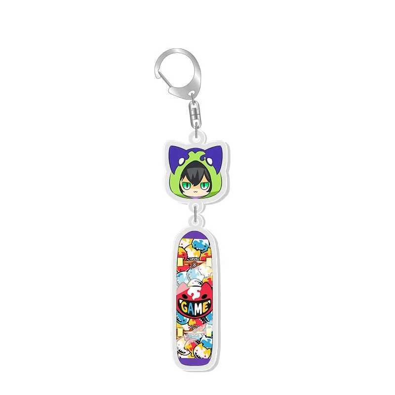 Anime SK8 The Infinity Key Chains Reki Kyan Langa Hasegawa Cosplay Acrylic Double Sided Keychain Keyring Pendant Prop JewelryX240919