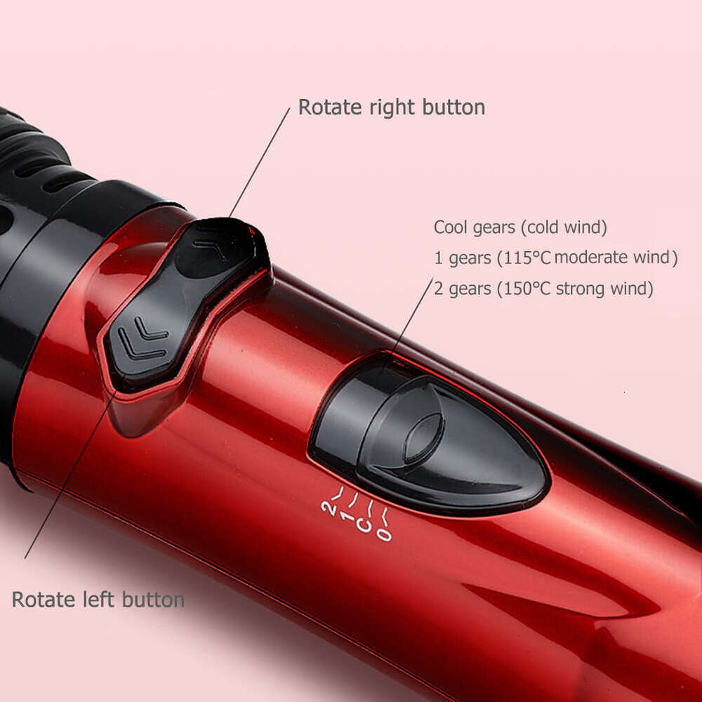 Round 2 In 1 Rotating Ion Hot Air Hair Dryer Curg Straight Comb Brush