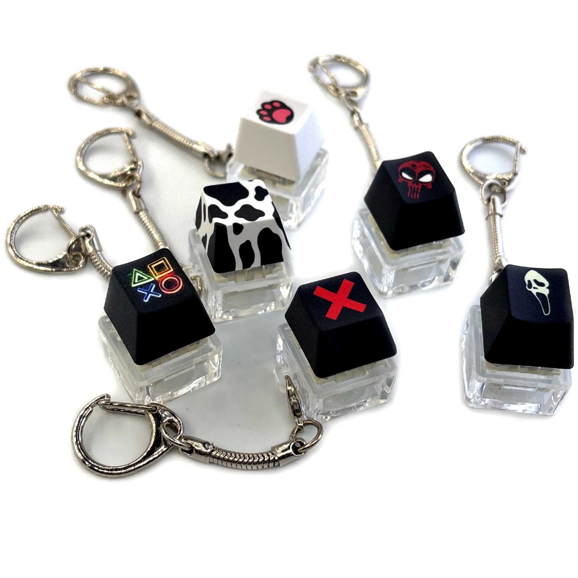Keychain Couple Keyring Fingertip Office Decompression Toy Key Cap Key Mobile Phone Backpack Pendant GiftX240919