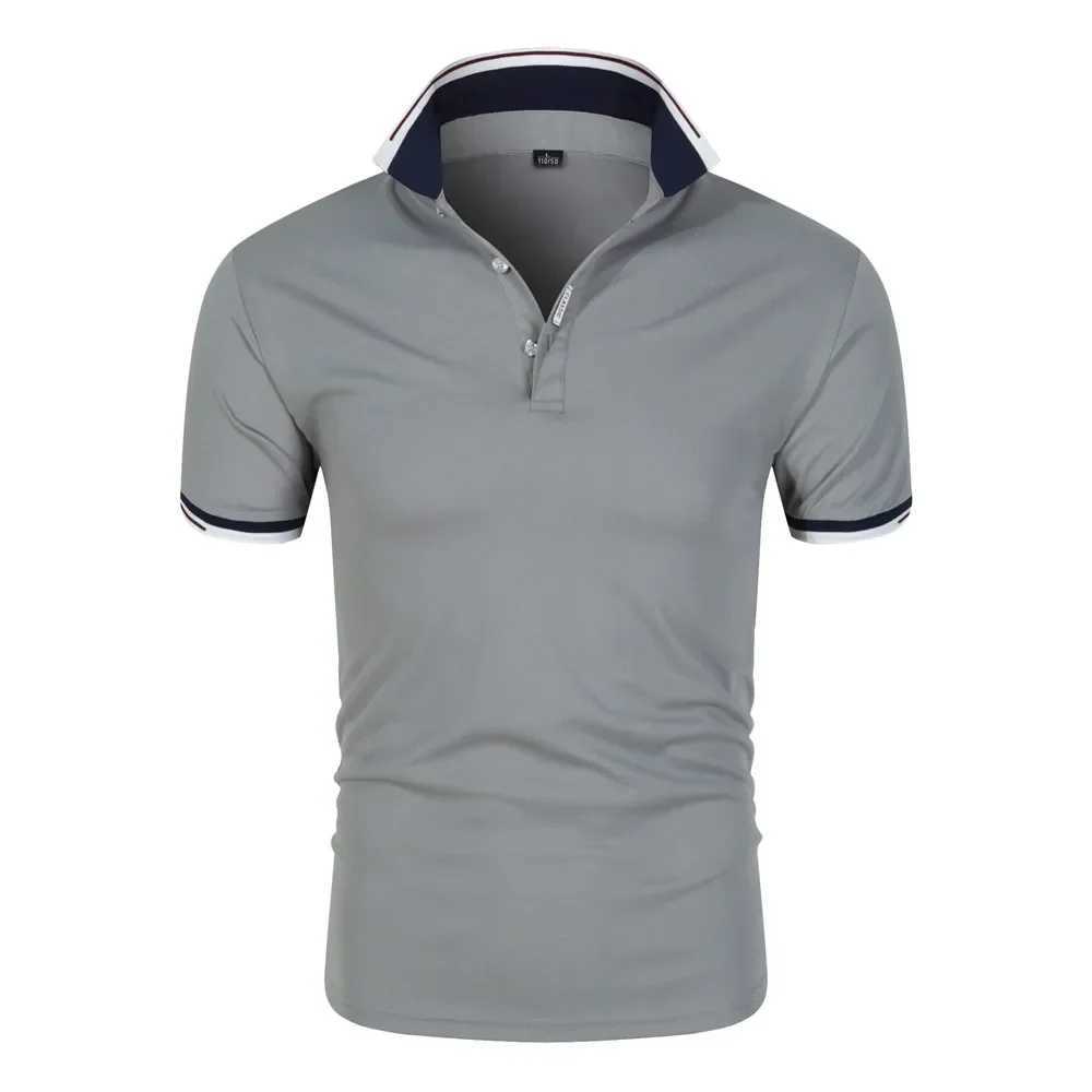 2023 Summer New Mens Casual Short-sleeved Polo Shirt Fashion Lapel T-shirt Breathable Mens Shirt Fashion Street ClothingX240920