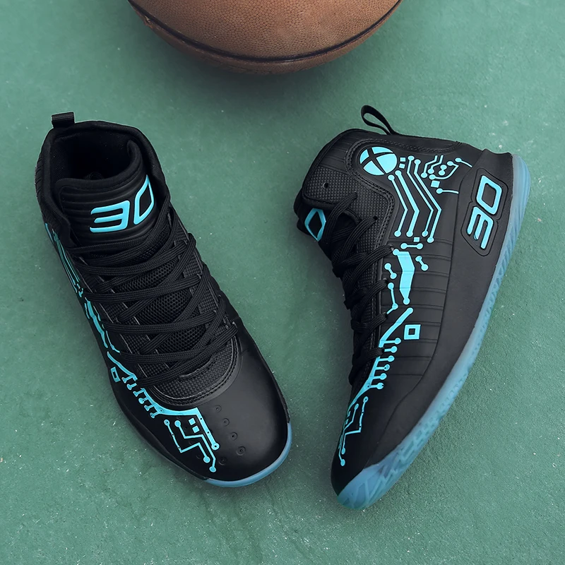 Fashion Men Basketball Shoes High Top Sneakers for Boys Basket Shoes Anti-slip Trainers High Quality Women Outdoor Sports Shoes