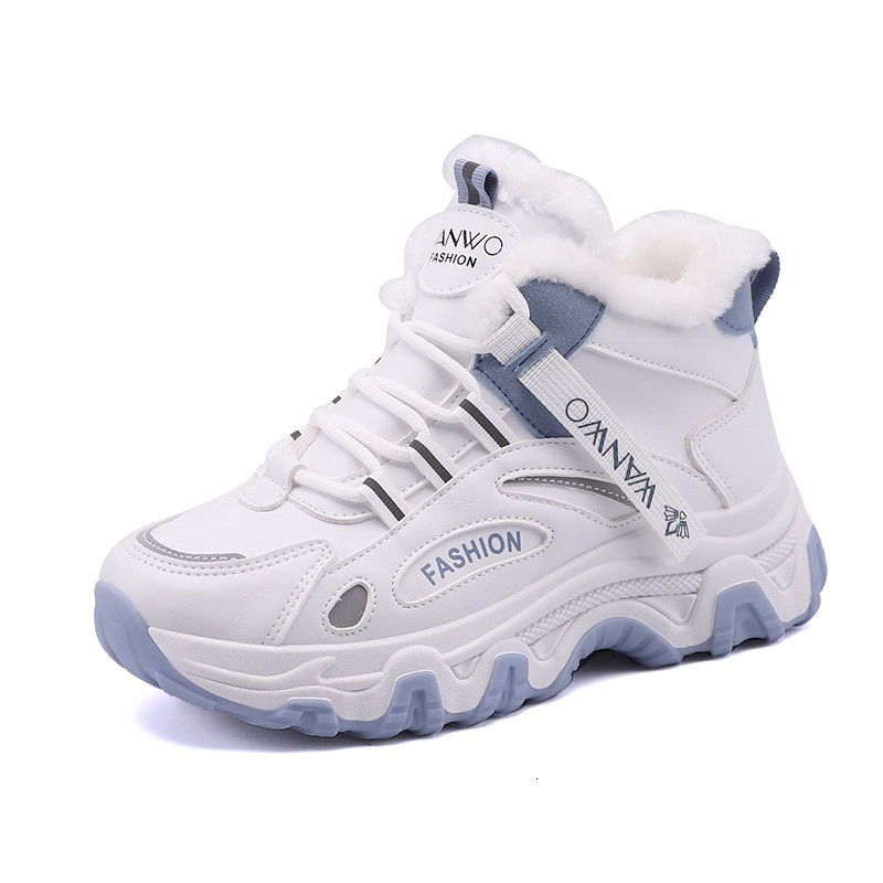 Velvet Warm Dad Winter High Top Sports Women's Cotton New Ins Trendy Shoes Student HX-Q7815