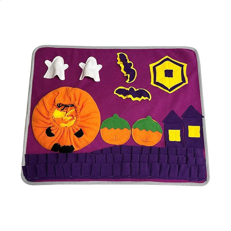 Halloween Pet Smell Mat Anti slip Floor Mat Decorative Mat Home Cat and Dog Toys Relieve Boredom 240914