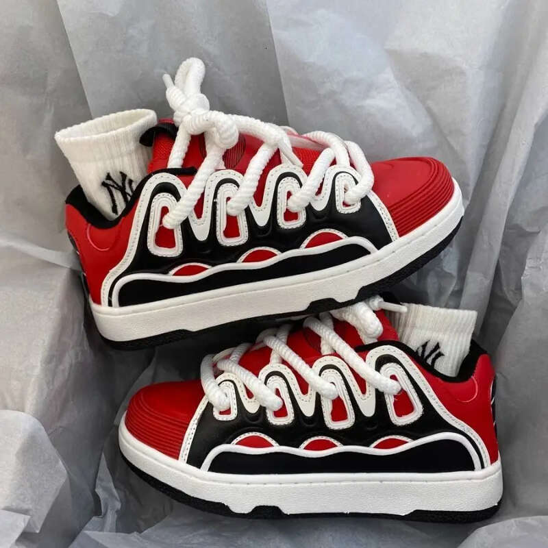 Men Women Plus Size 41 42 Women's Casual Fashion Chunky Sneakers Woman Thick Sole Retro Sport Bread Shoes