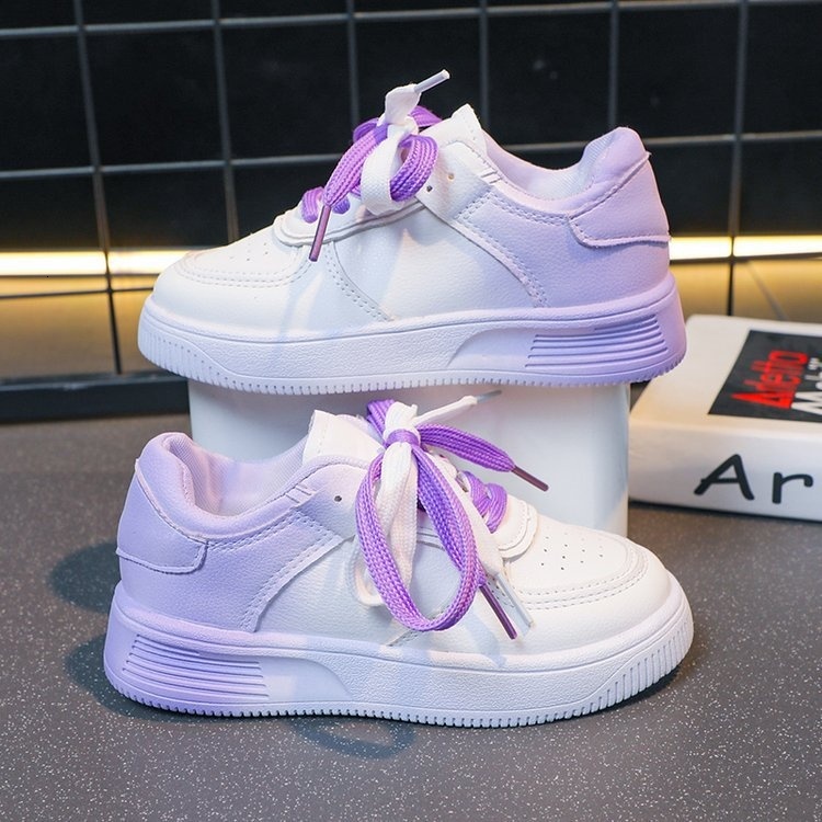 Girls' sports gradient color small white 2023 spring autumn new middle and large board children's casual shoes
