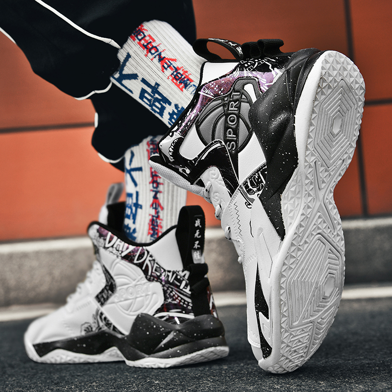 New Men's Basketball Shoes High-Top Sneakers Men Outdoor Breathable Non-Slip Athletic Fashion Tennis Male Training Sport Shoes