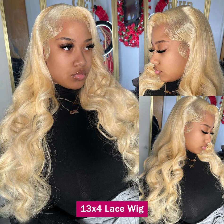 Blonde 613 Frontal 13X6 13X4 Hd Body Wave Human Hair Front Wig 100% Full Lace Wigs