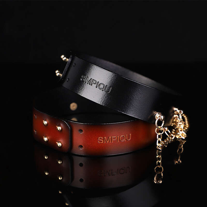 High end sex SM prop five nail chain sex collar traction female slave training restraint neck cover adult products