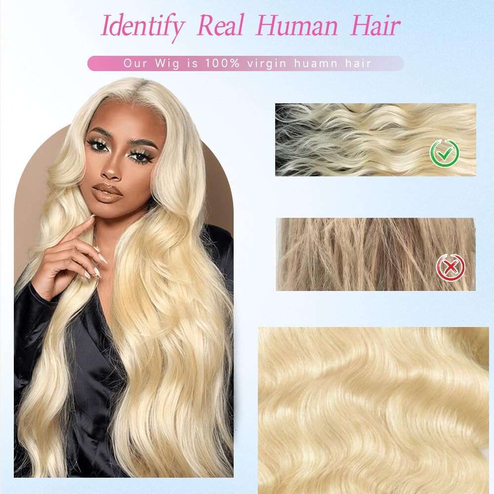 613 Blonde 13x6 Body Wave Frontal Preplucked Brazilian wig 13x4 Transparent HD Lace Front Human Hair Wigs For Women