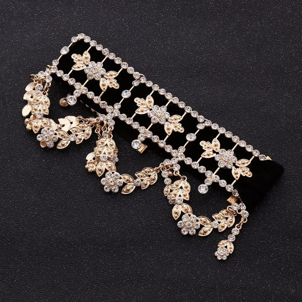 Fashion Crystal Rhinestone Choker Velvet Statement Necklaces for Women Collares Jewelry Party Gift 240910