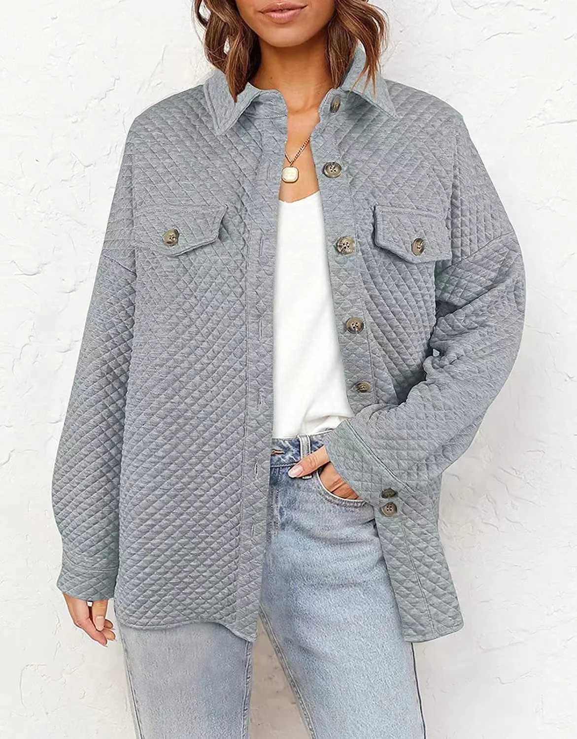 2024 New Womens Autumn Winter Polo Collar Long Sleeve Jacket Loose Comfortable Versatile Popular Elegant Commuter Fashion TopsX240920