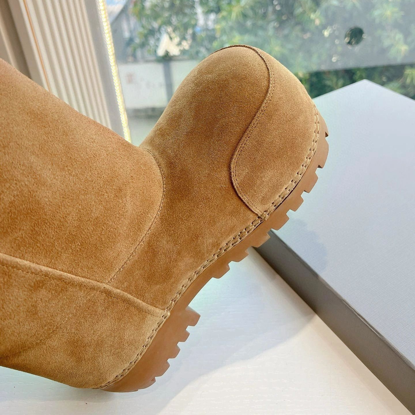 Desiger Big Head Snow Boots For Women Unisex Winter Fur Integrated High Tube And Warm Thick Soled Cotton Shoes Fo