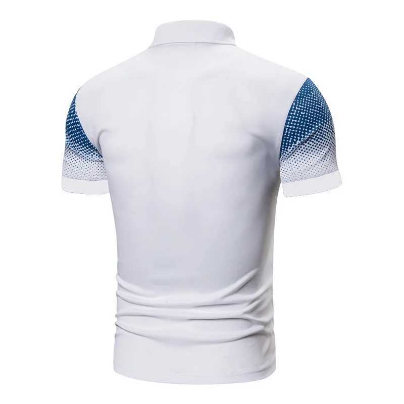 Summer Men Casual Short Sleeve Lapel Polo Shirt .X240920