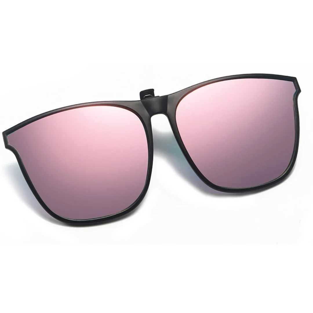 Polarized Clip On Sunglasses Men Photochromic Car Driver Goggles Night Vision Glasses Anti Glare Vintage Square GlassesX240920