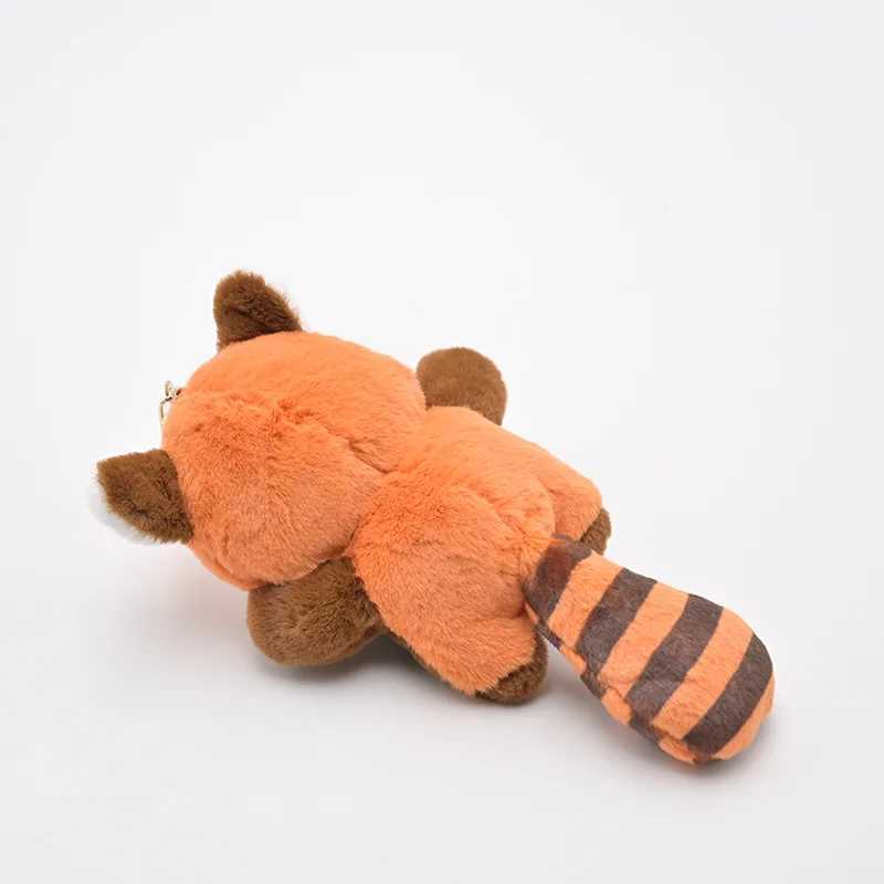 Cute cartoon red panda plush toy pendant little raccoon doll keychain doll playground dollX240919